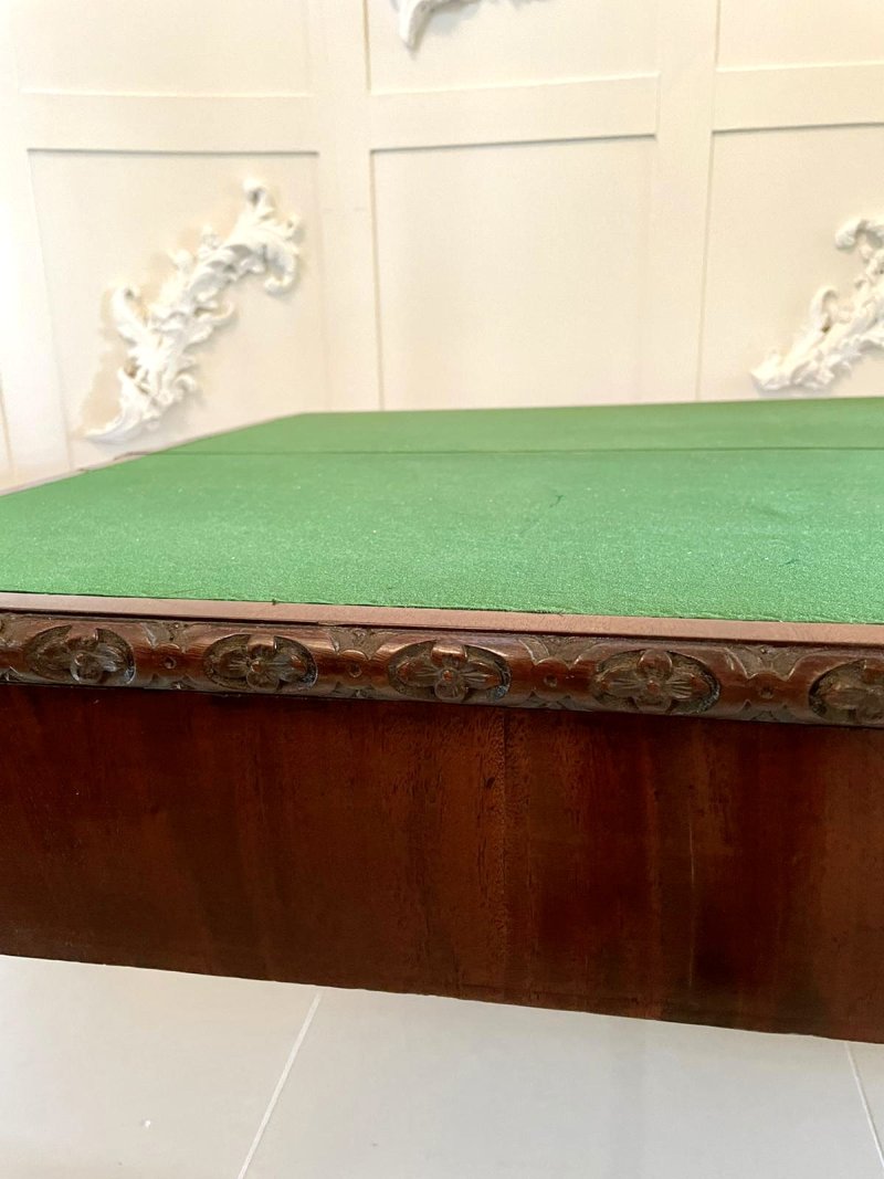 Antique 18th Century George III Chippendale Mahogany Carved Card Table - Image 4